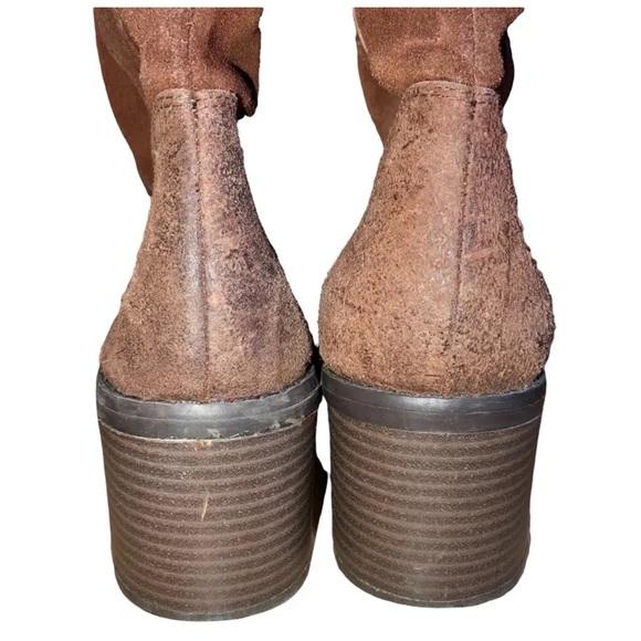 BC Because Music Is My Heartbeat Brown Leather Tall Boots Cowboy Southwest - Picture 6 of 10